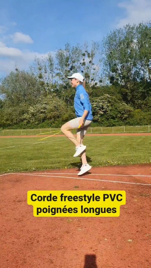 6MM DIA Corde à sauter perlée Petite poignée Perles dures 2,4 mètres  Freestyle Débutant Exercice