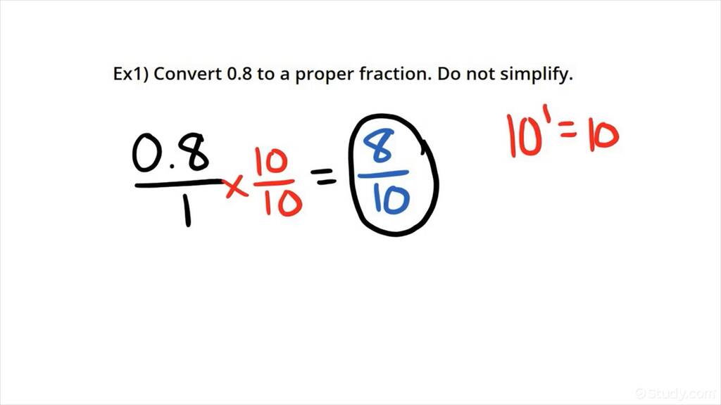 How to Convert a Decimal into a Proper Fraction Without Simplifying ...