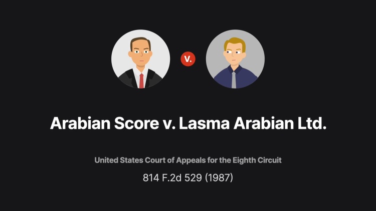 Arabian Score v. Lasma Arabian Ltd.