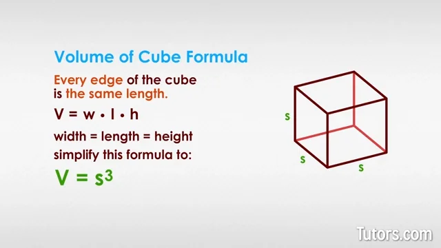 Incidente, evento portátil Hacia arriba Volume Of A Cube | Formula & How To Find (Video)