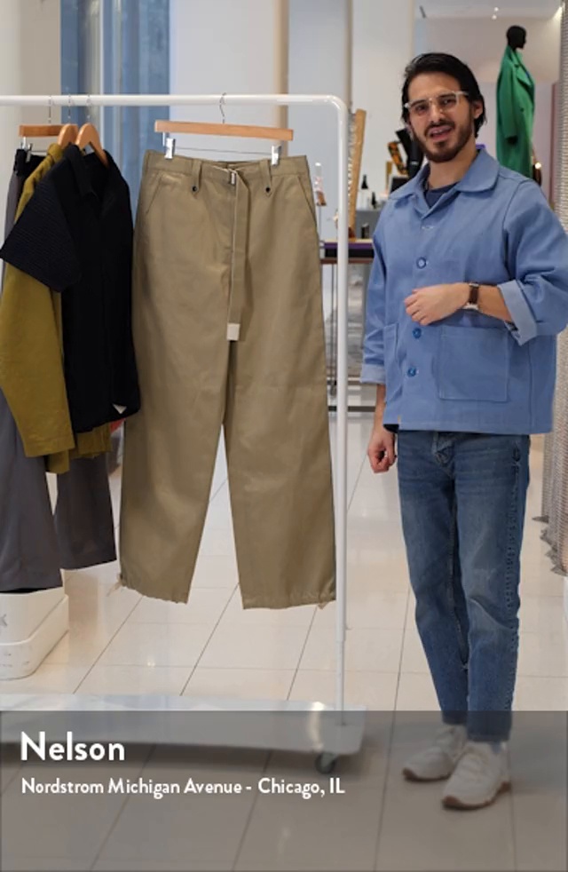Sacai Belted Cotton Chino Pants | Nordstrom
