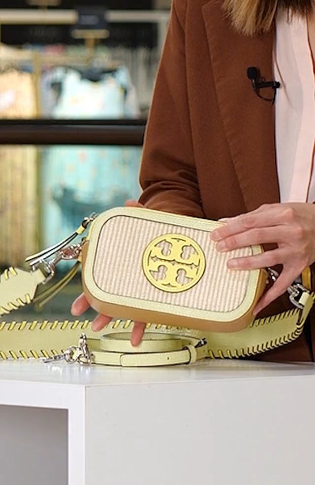 Tory Burch Mini Miller Raffia Crossbody Bag | Nordstrom