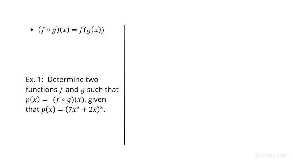 Expressing a Function as a Composition of Two Functions | Precalculus ...