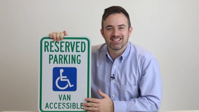Reserved Parking Van Accessible Sign (with Graphic)