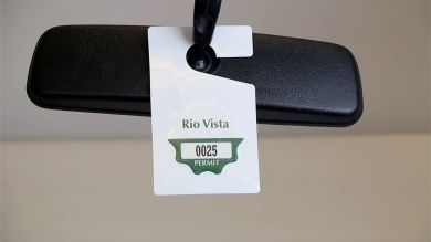 Front And Back Blank Plastic Parking Permits