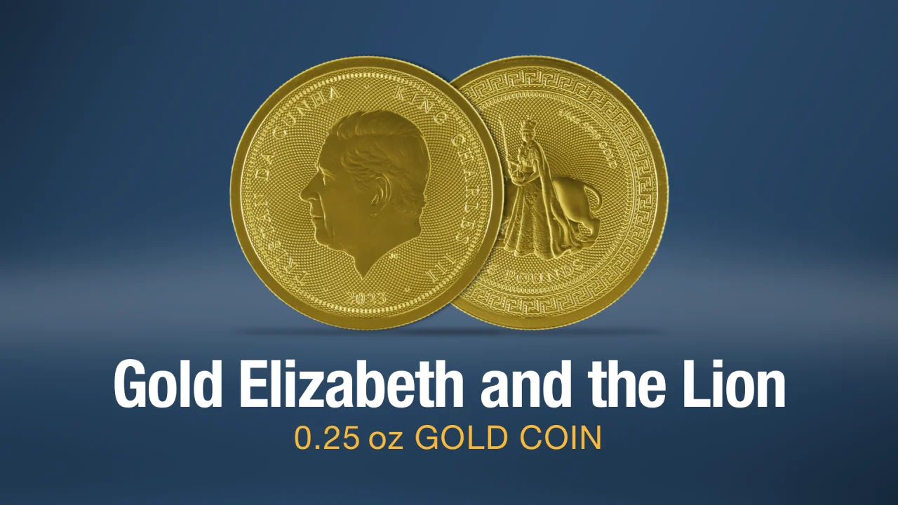 【新品】The Lion's Share 2: Gold Shillings Queen Elizabeth and Lion Gold Coin | American Hartford Gold