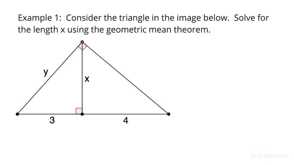 How to Solve the Geometric Mean with Right Triangles Geometry