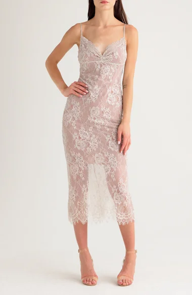 let me be sheer lace midi dress Let Me Be Sheer Lace Dress Set