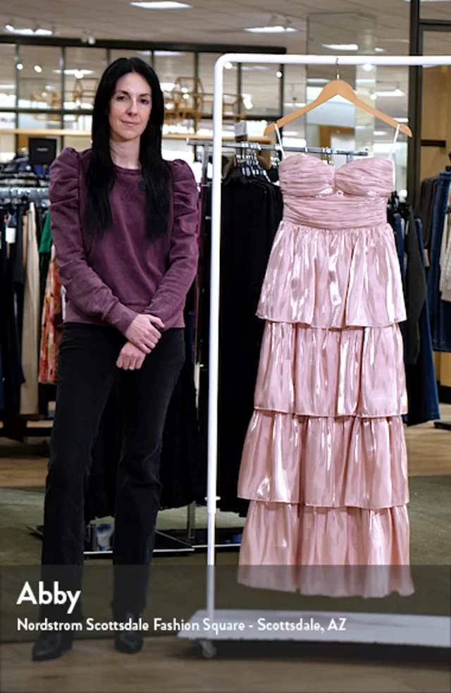 Lulus Bella Strapless Tiered Gown Nordstrom