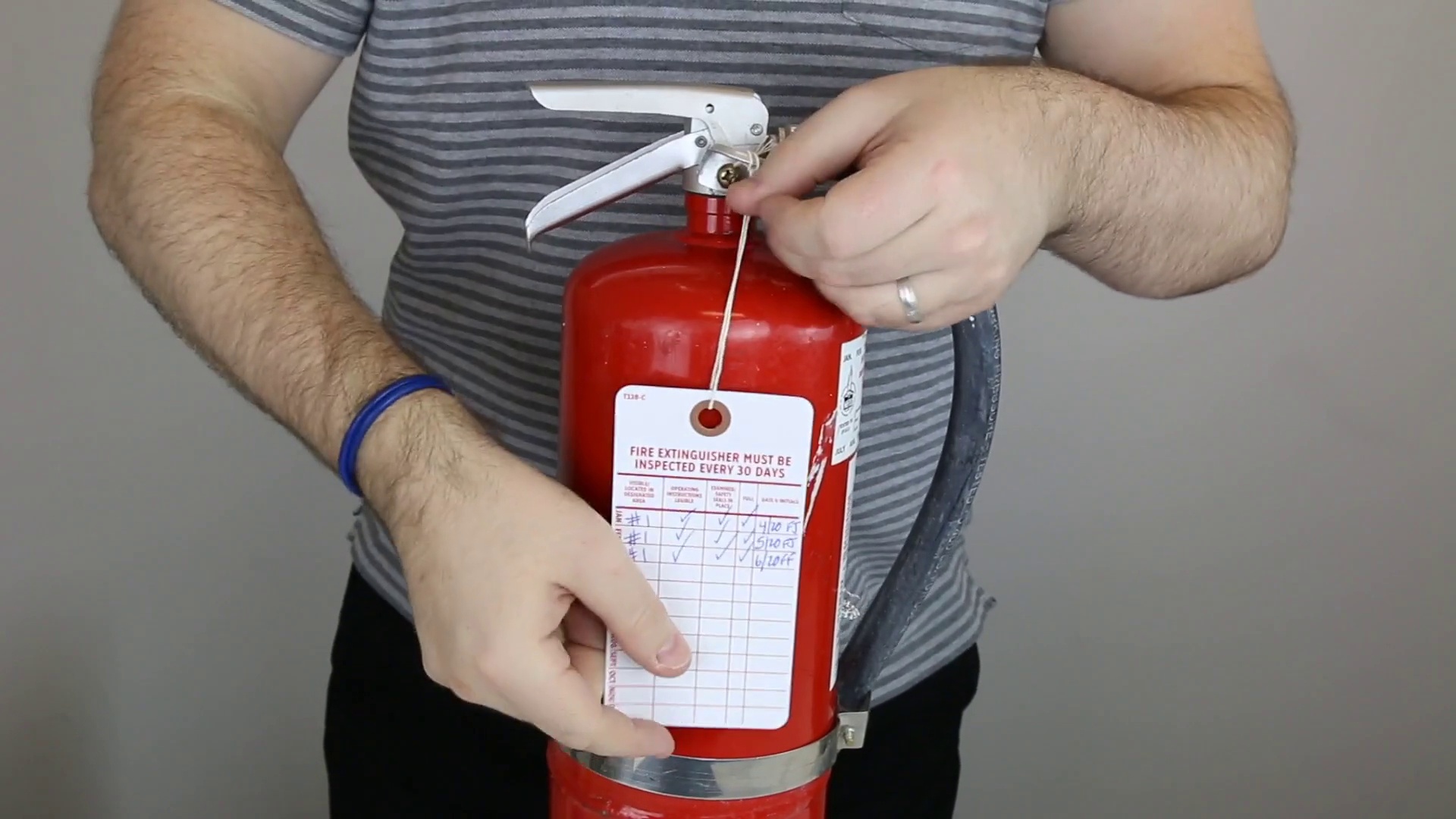 Fire Extinguisher Monthly Maintenance Tags