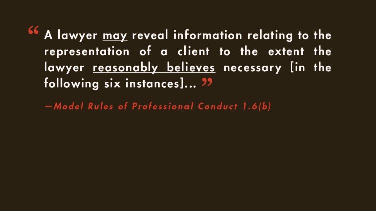 Exceptions to the Confidentiality Rule