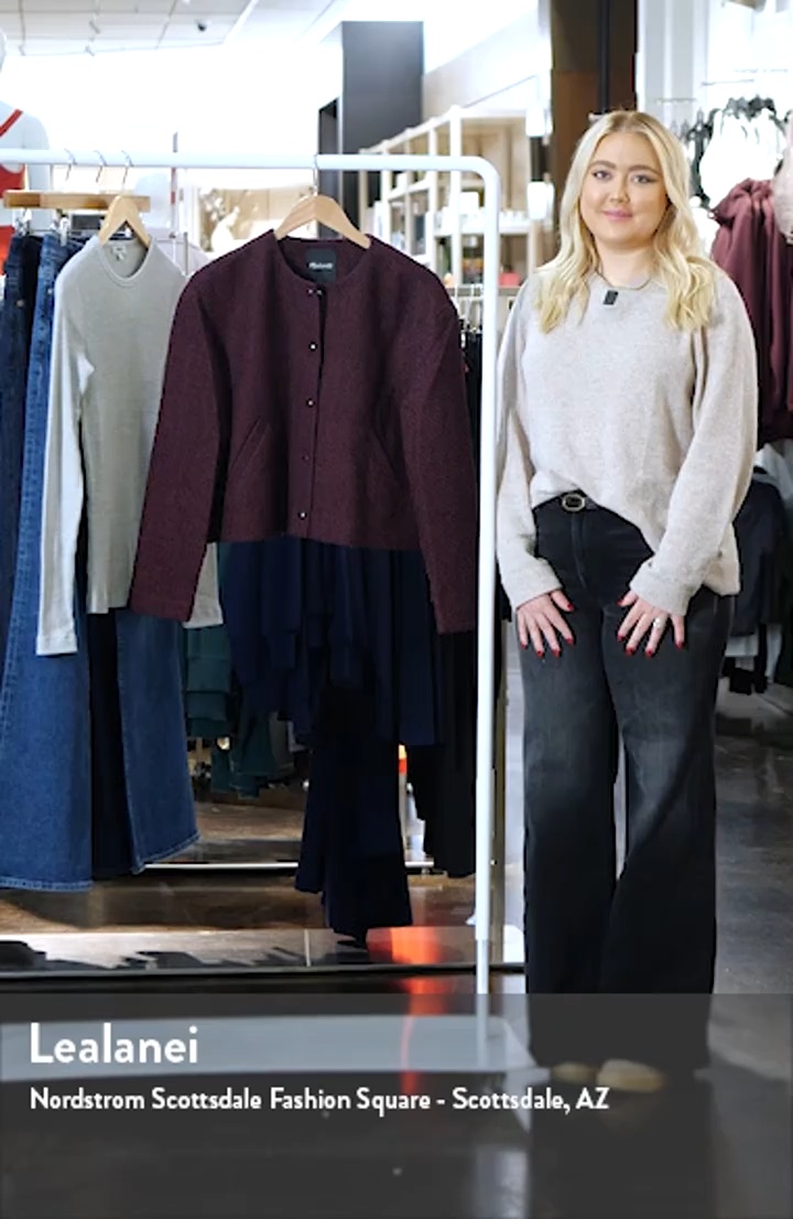 Collarless Tweed Jacket (Women) | Nordstrom