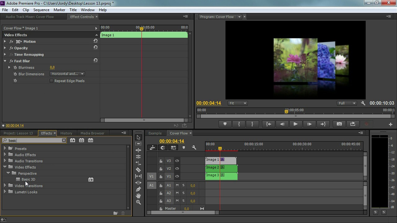 Special Effects in Premiere Pro - Cover Flow