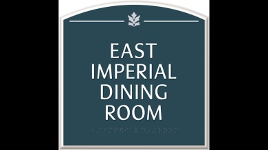 Room Name Sign, ¾ in. raised letters braille