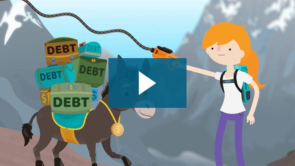Video thumbnail for Don't Give Up on Your Debt with a play button over the top.