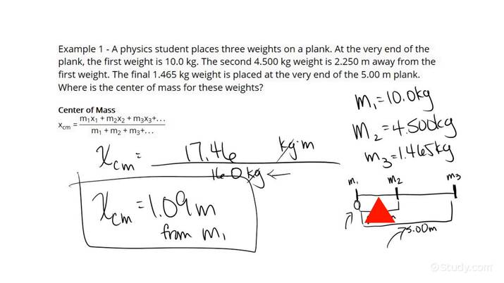 Calculating Center Of Mass Of Multiple Objects