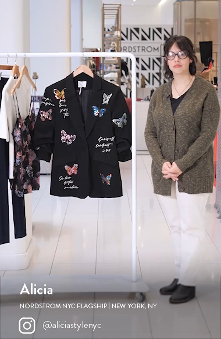 Cinq à Sept Beaded Butterfly Love Letter Jacket | Nordstrom