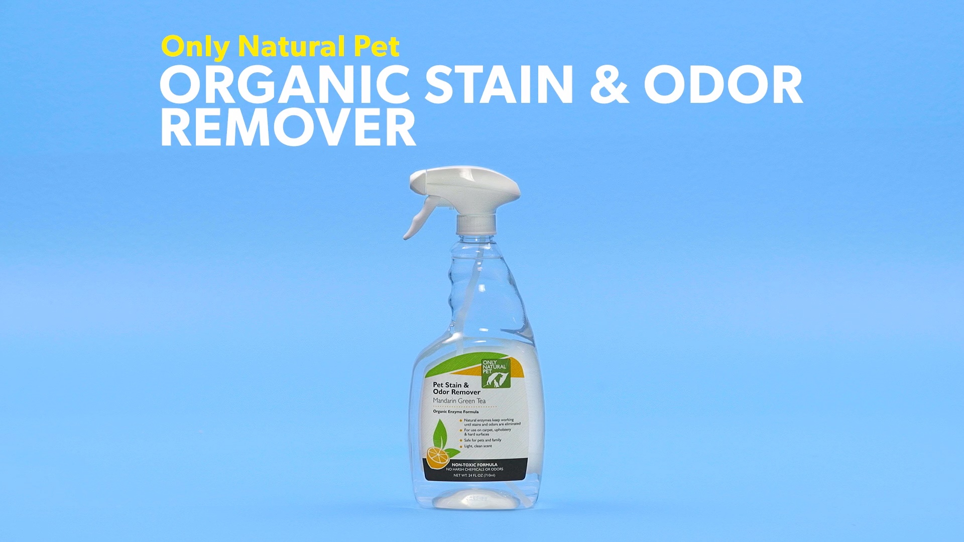 Discontinued ONLY NATURAL PET Organic Stain Odor Remover Mandarin Green Tea Scent 32 oz bottle Chewy