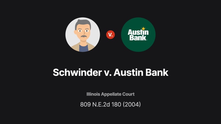 Schwinder v. Austin Bank of Chicago