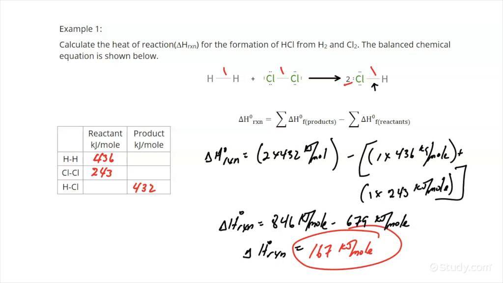 How to Use Bond Energies & Lewis Structures to Calculate the Heat of ...