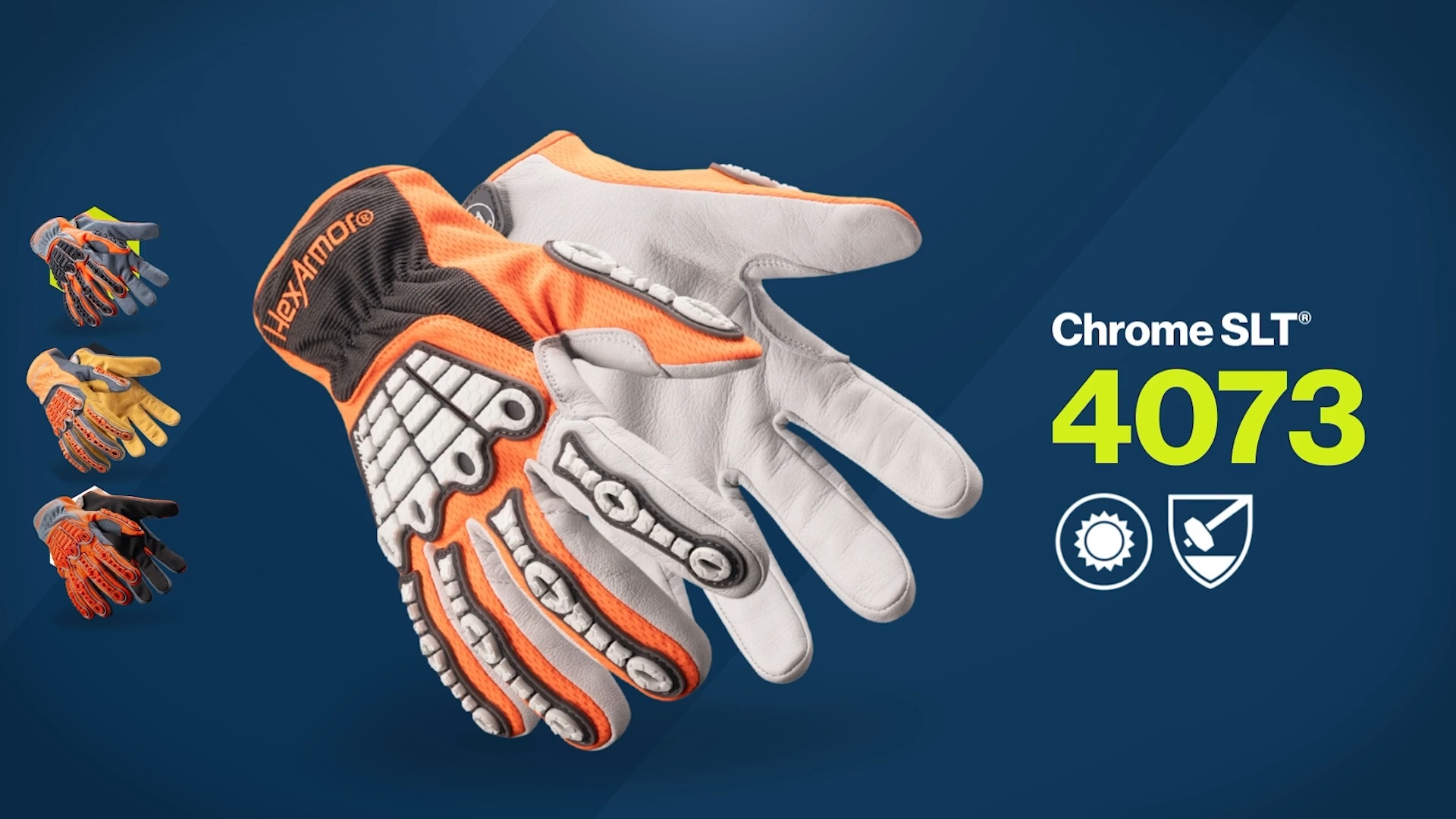 Chrome SLT Oasis 4073 - Breathable leather glove - HexArmor