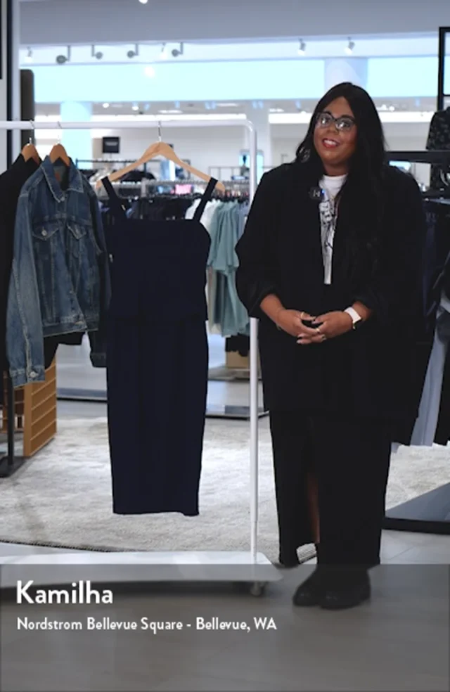 Black Halo Beverly Corset Midi Dress Nordstrom