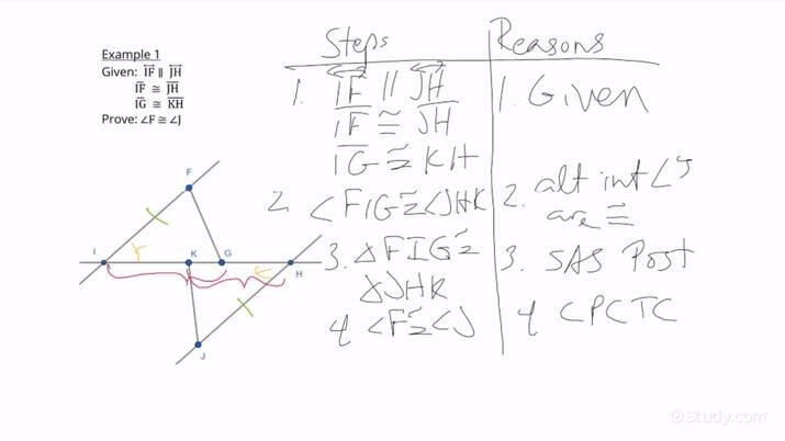 Completing Proofs Involving Congruent Triangles And Cpctc Geometry 0535