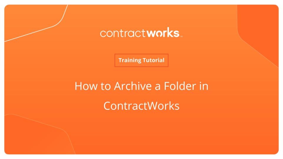 How to Archive a Folder
