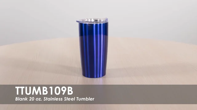Stainless Steel Black Tumbler 20oz. (Blank)