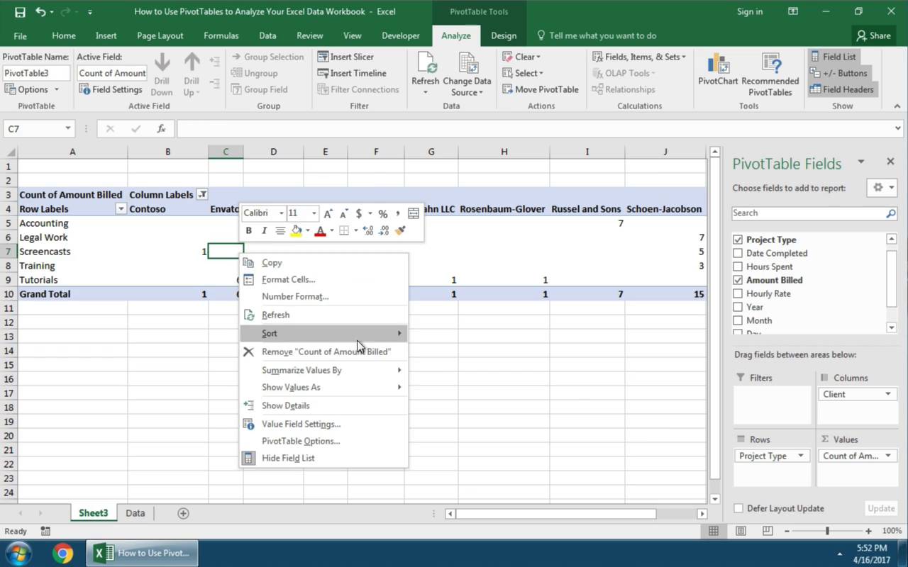 amazing reports and data analysis with excel pivot tables