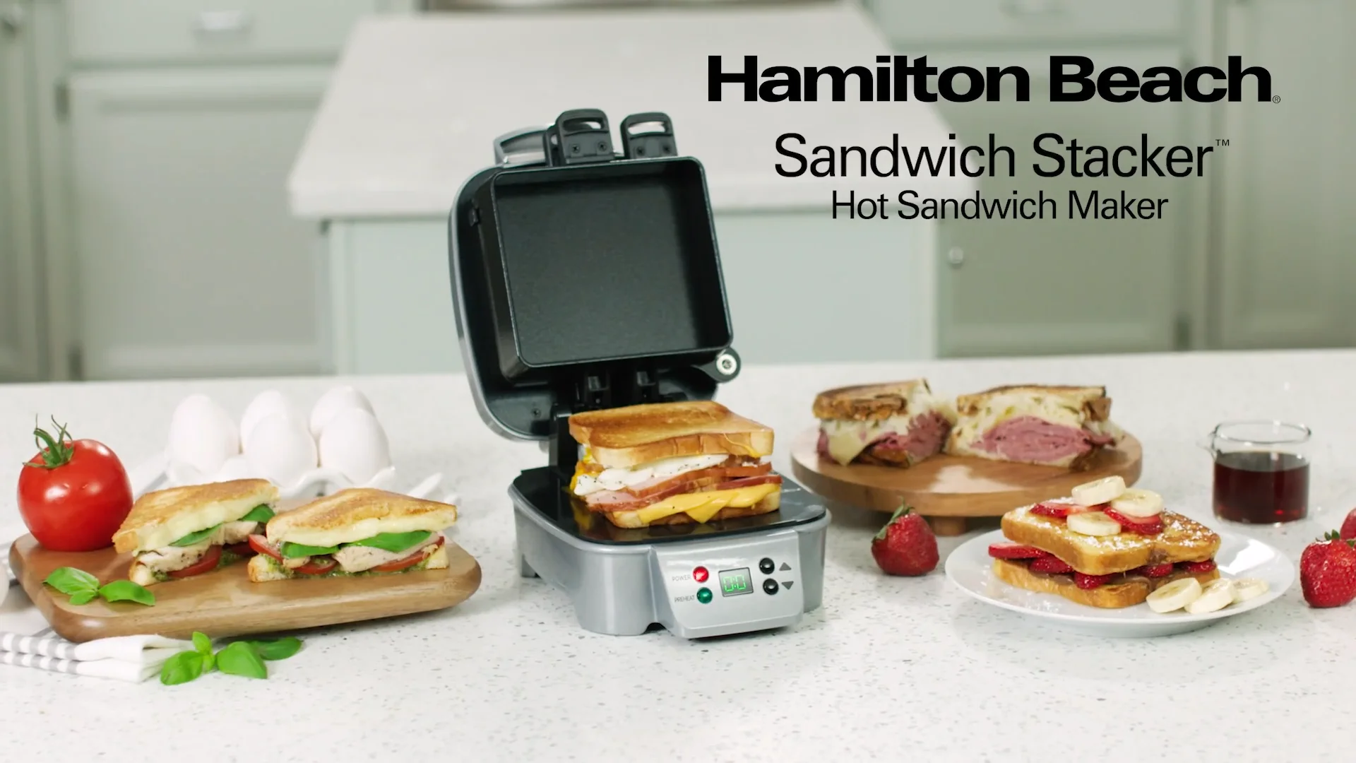 Hamilton Beach Sandwich Stacker™ Hot Sandwich Maker, Silver