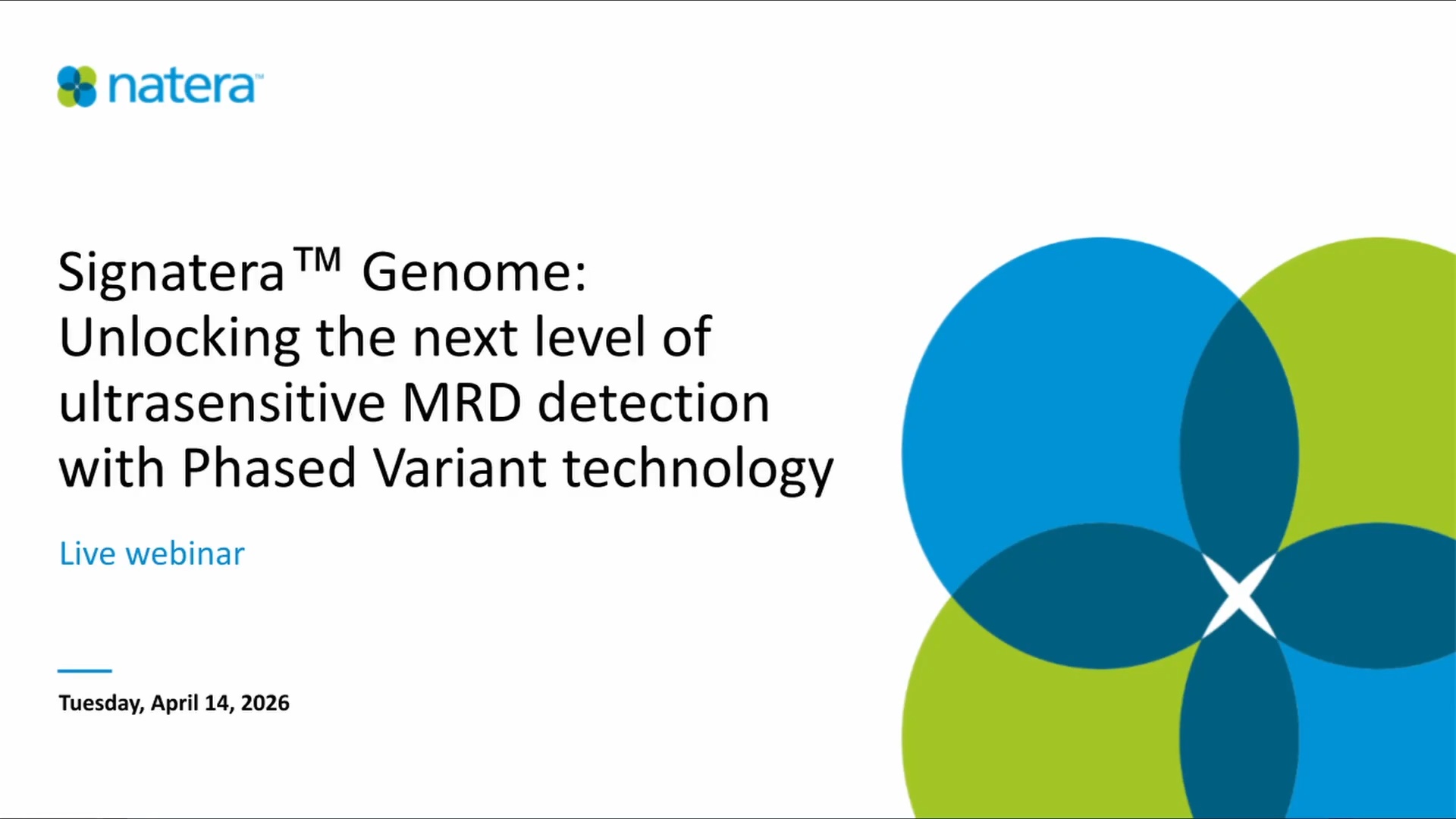 Signatera Signatera Genome: Unlocking the next level of ultrasensitive MRD ...