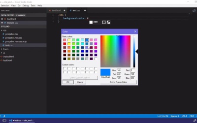 Essential Extensions for Visual Studio Code - VS Color Picker