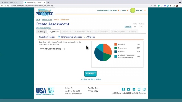 Screenshot from Getting Started With USATestprep video