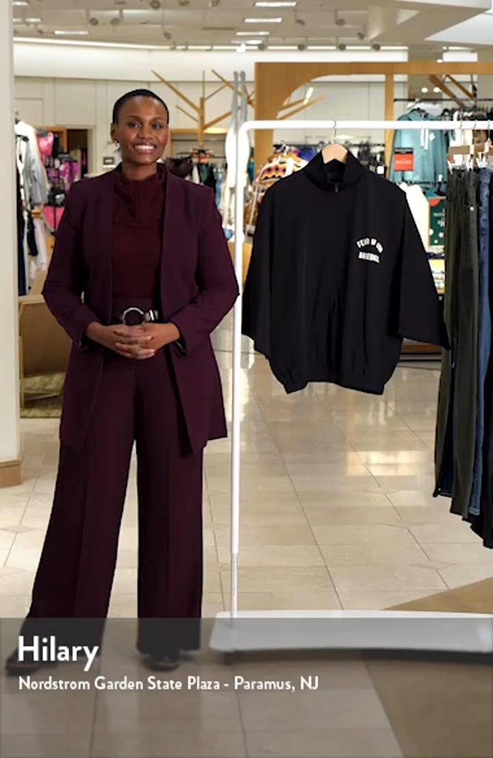 Fear of God Essentials MLB Oversize 3/4 Sleeve Half Zip Jacket