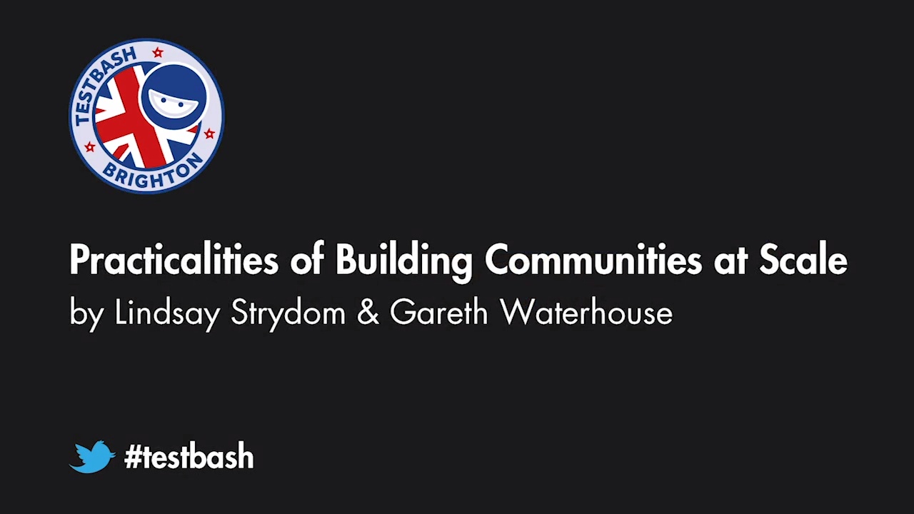 Practicalities of Building Communities at Scale - Lindsay Strydom & Gareth Waterhouse image
