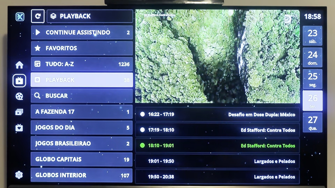 Vídeo do app rodando
