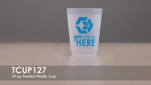 Custom Printed Cups | 10 oz. Frosted Plastic Cup