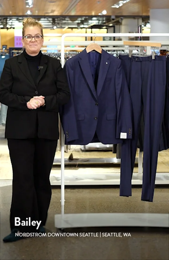 Jack Victor Esprit Navy Slub Wool Suit | Nordstrom