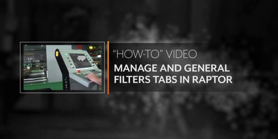 Manage and General Filters Tabs in Raptor Manage and General Filters Tabs in Raptor