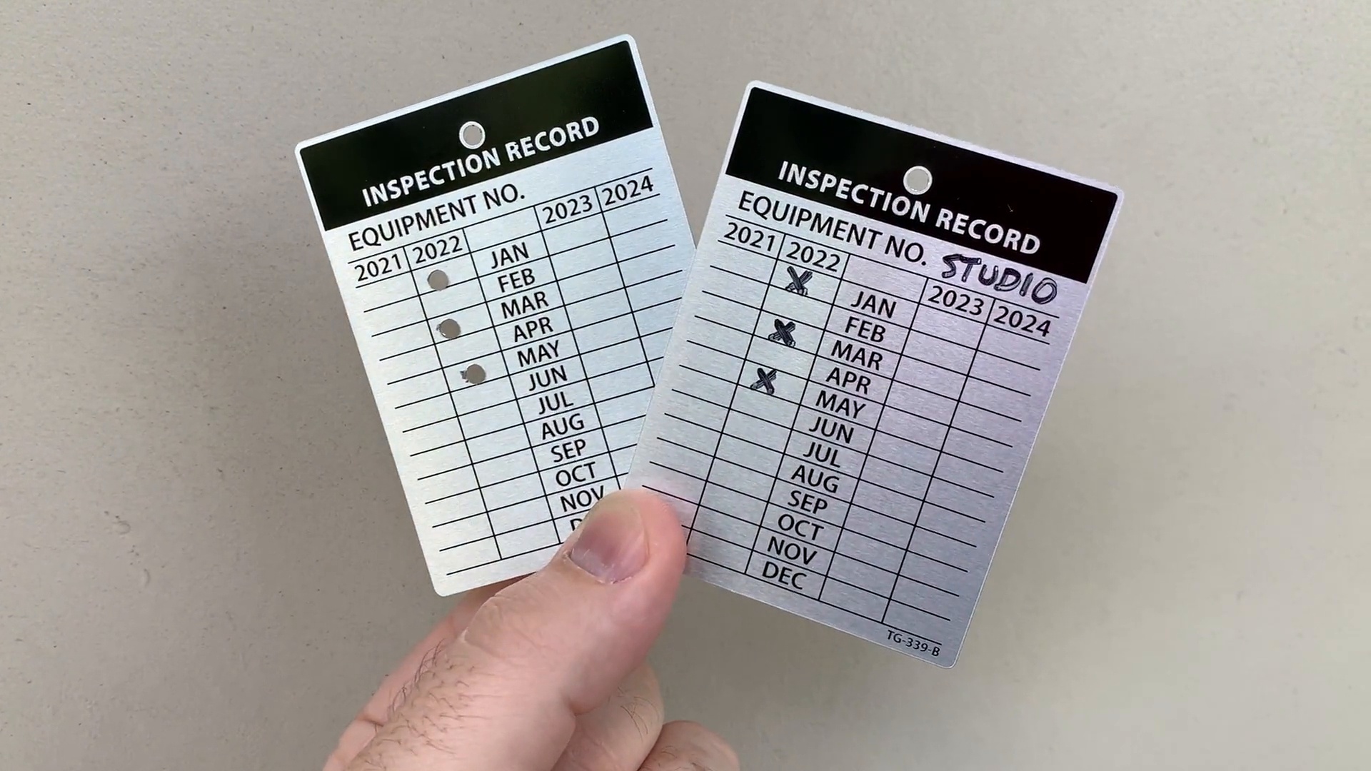 Heavy Duty Metal Fire Extinguisher Tags