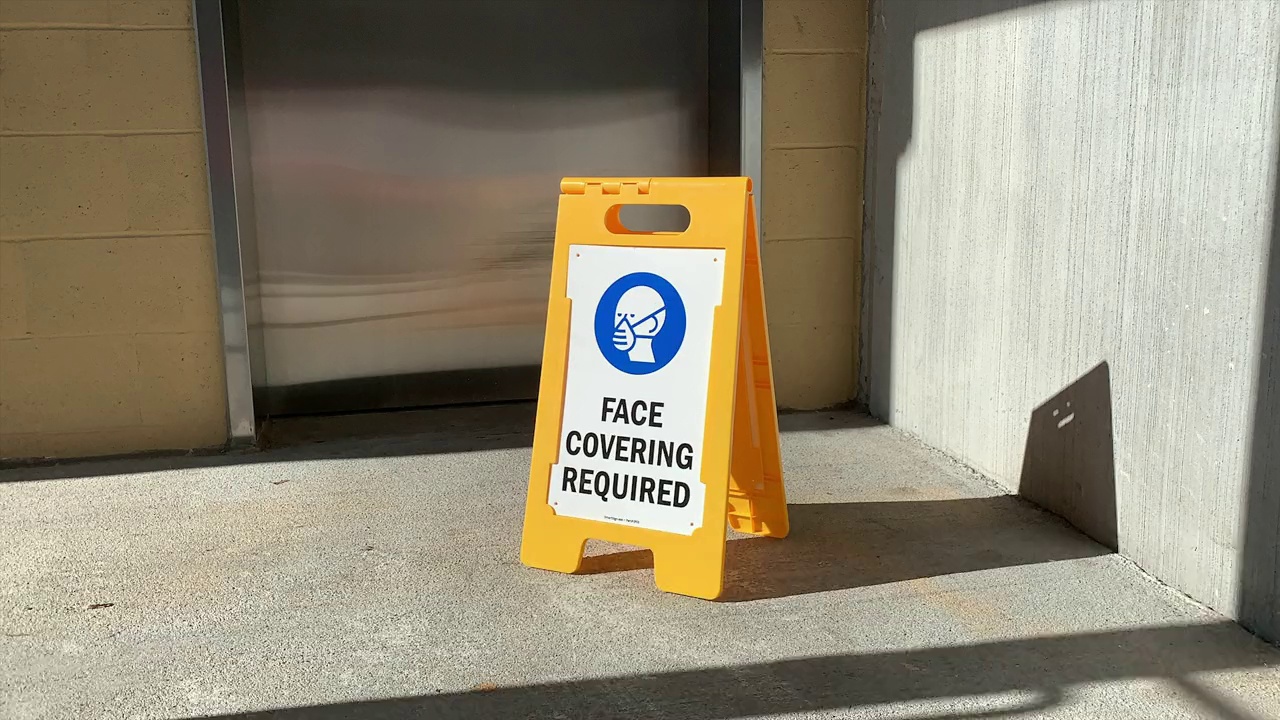 Face Covering Required Floor Boss Sign