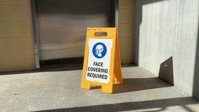 Face Covering Required FloorBoss XL™ Floor Sign