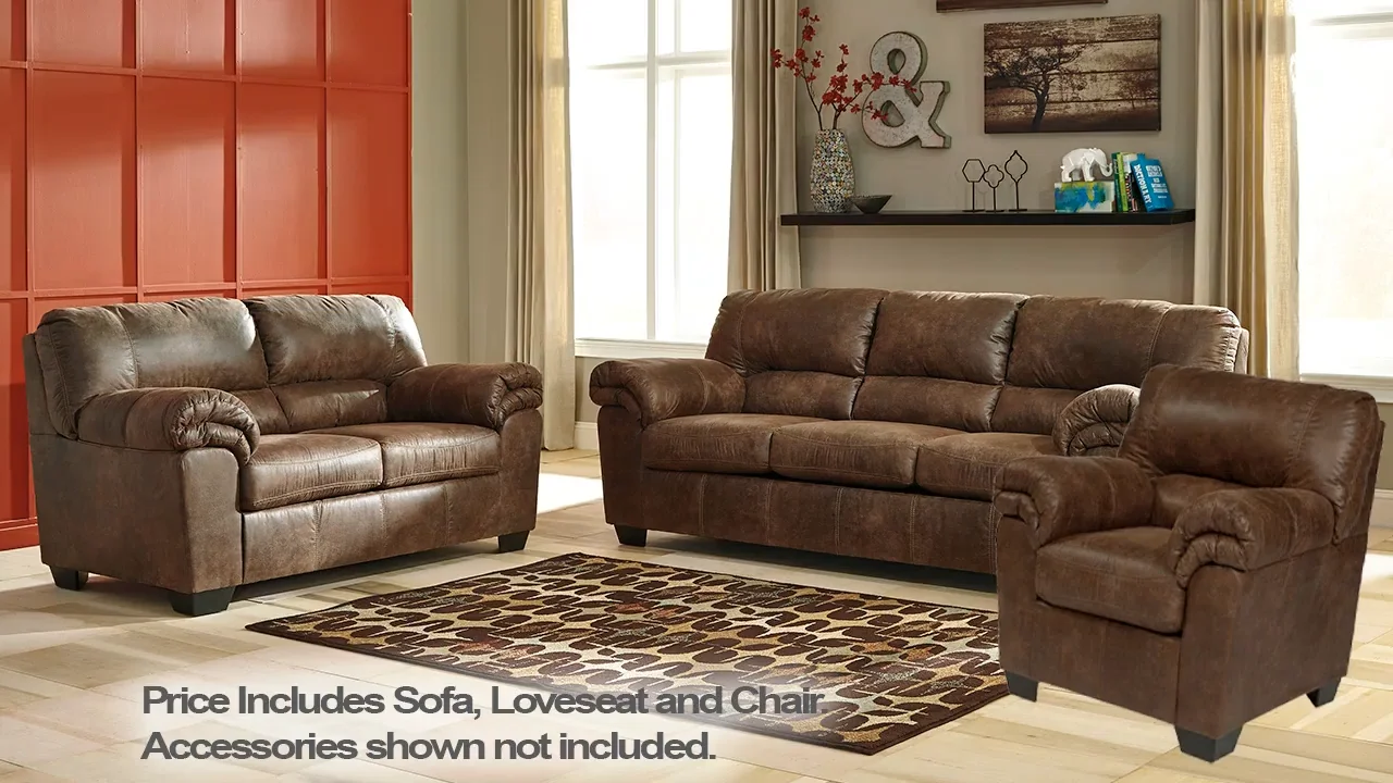 brown leather sofa set