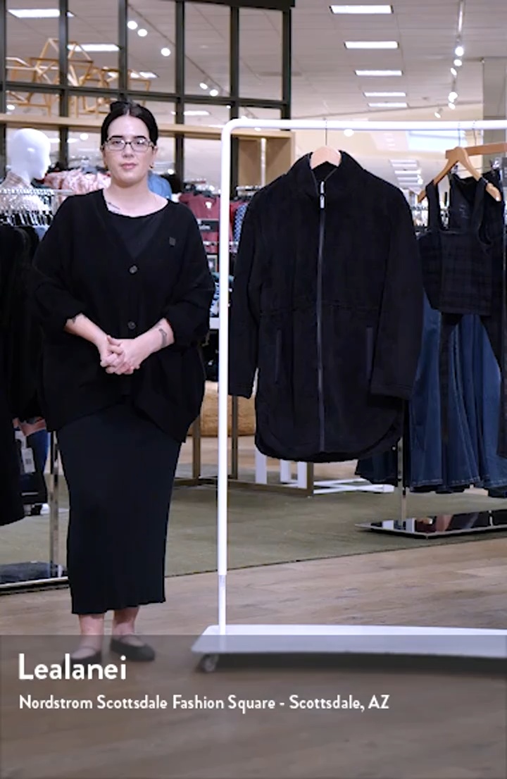 Zella Faux Shearling Longline Jacket | Nordstrom