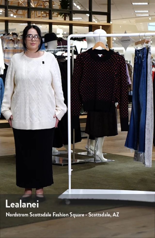 Pistola Coco Heart Jacquard Mock Neck Sweater Nordstromrack