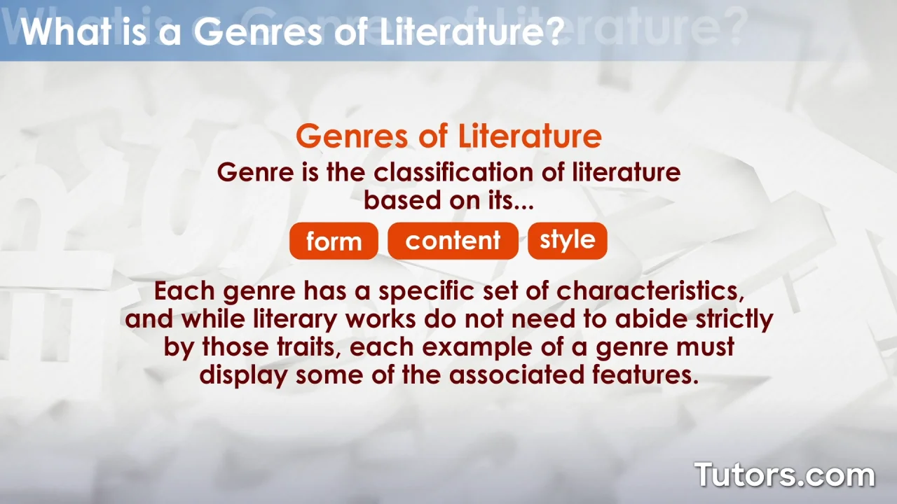 Literary Genres — Definition, Types, And Examples