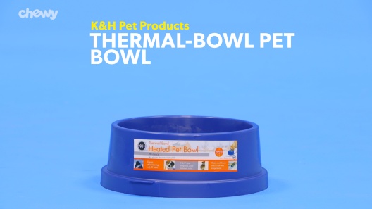 K&H Pet Products | Thermal Bowl - Blue, 96-Oz.