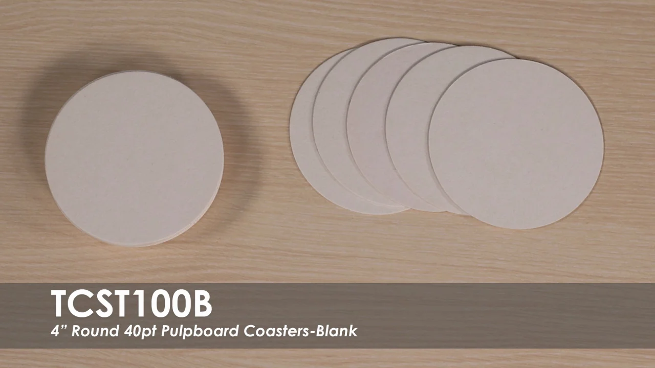 4-in. Round 40pt Pulpboard Coasters-Blank