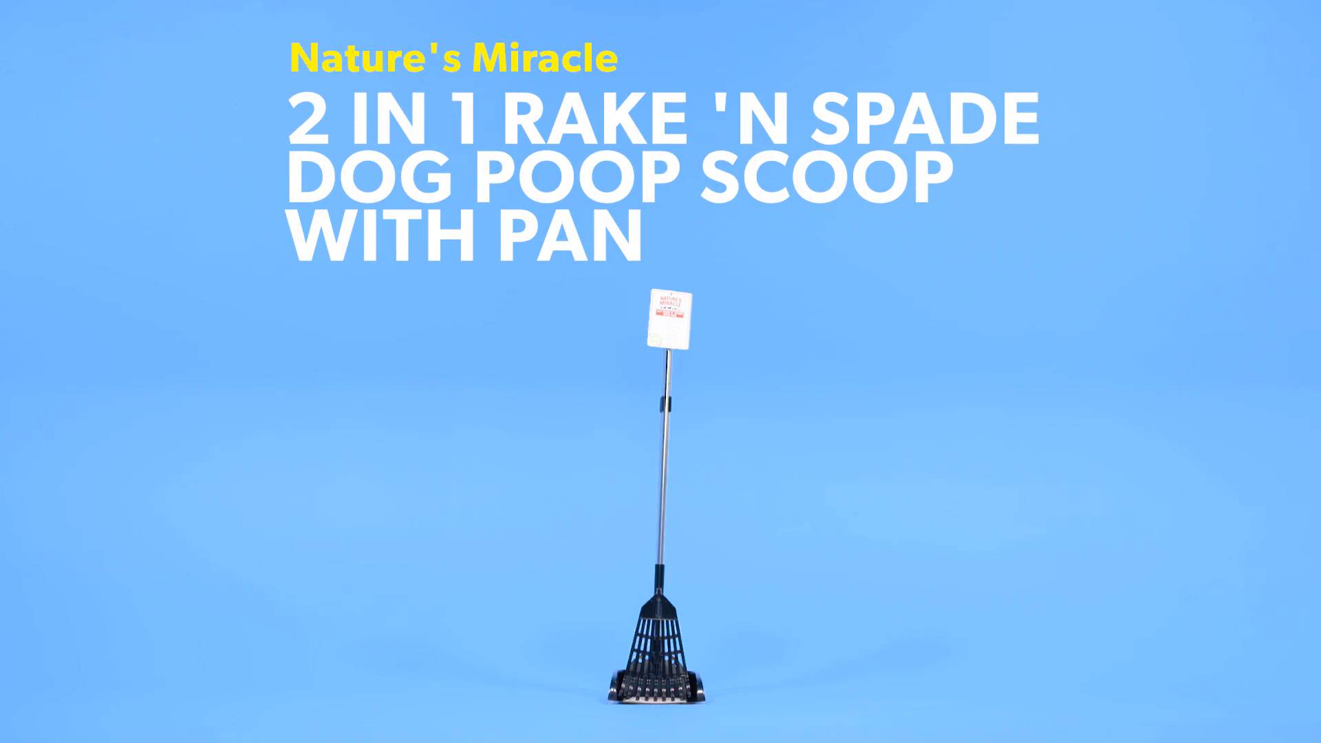 Scoop Nature’s Miracle 2-in-1 Rake N’ Spade With Pan For Pet Cleanup P-6009 